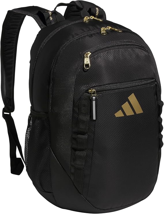 adidas Excelerator School Backpack 33L, Black/Gold Metallic, One Size