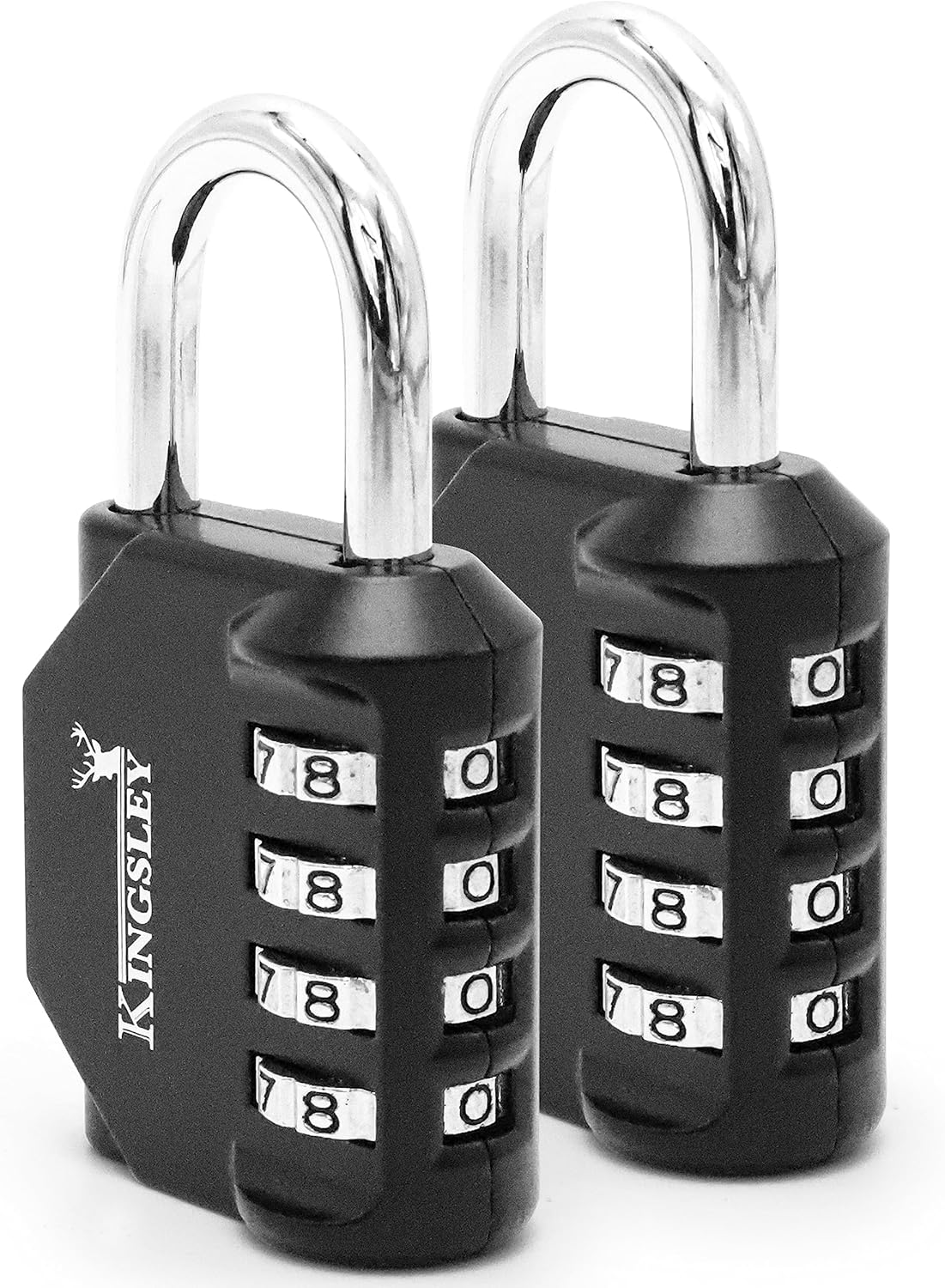 Kingsley Black Combination Lock, Keyless Lock, Spin Dial Lock for Locker, School Lock, Gym Lock, Office Combo Lock Side Dial Lock