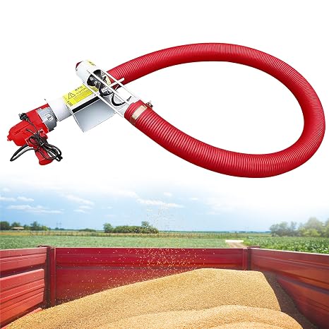 Electric Screw Conveyor Machine for Grains/Cement/Sand - 1500W Portable Powder Transfer Equipment, Heavy Duty Grain Cement Sand Powder Screw Feeder Machine for Agriculture/Factories (1, 60in)