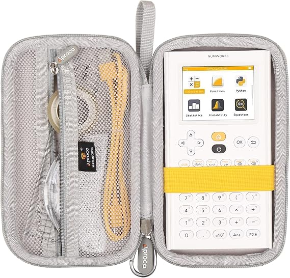 Aproca Calculator Case Compatible with NumWorks Color Graphing Calculator and charging cable -Grey (Case Only)