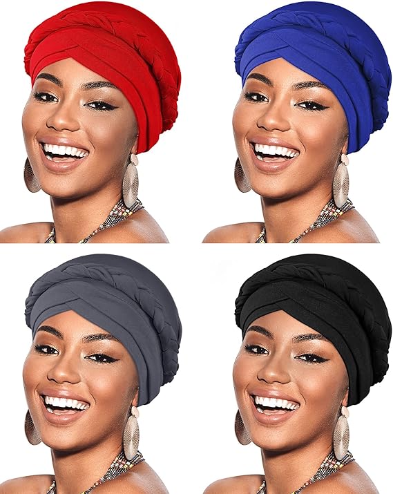 SATINIOR 4 Pcs Turban for Women