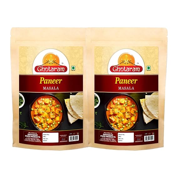 Ghotaram Authentic Dum Paneer Kali Mirch Masala, Mughlai Shahi Kali Mirch Dum Paneer Masala Natural And Fresh, Restaurant-Style Dum Paneer Masala, Creamy and Spicy Paneer Masala-80Gx2Pk