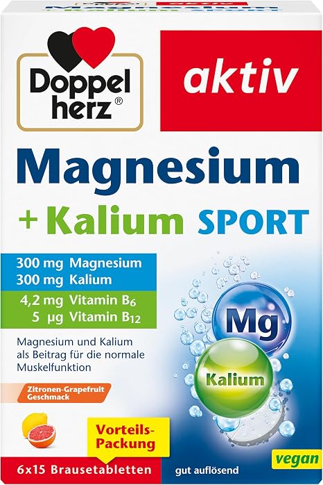 Doppelherz Magnesium + Potassium Sport - with Lemon Grape Fruit Flavour