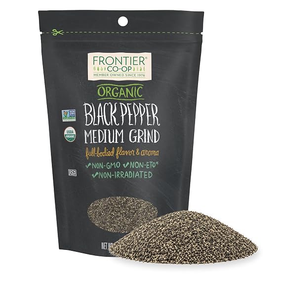 Frontier Co-op Organic Black Pepper (Medium Grind) 6.63oz