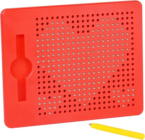 MAGBLOCK Magnetic Drawing Board with 380 Beads and Magnet Pen for Kids 3+