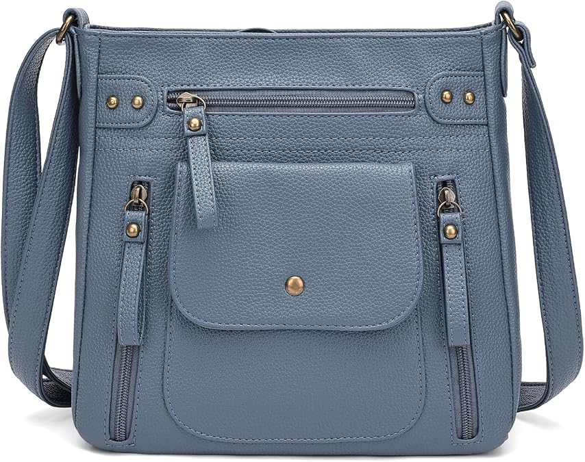 KL928 Women's Shoulder Bag Adjustable Shoulder Strap PU Leather Multi-Pocket Design Medium Wallet