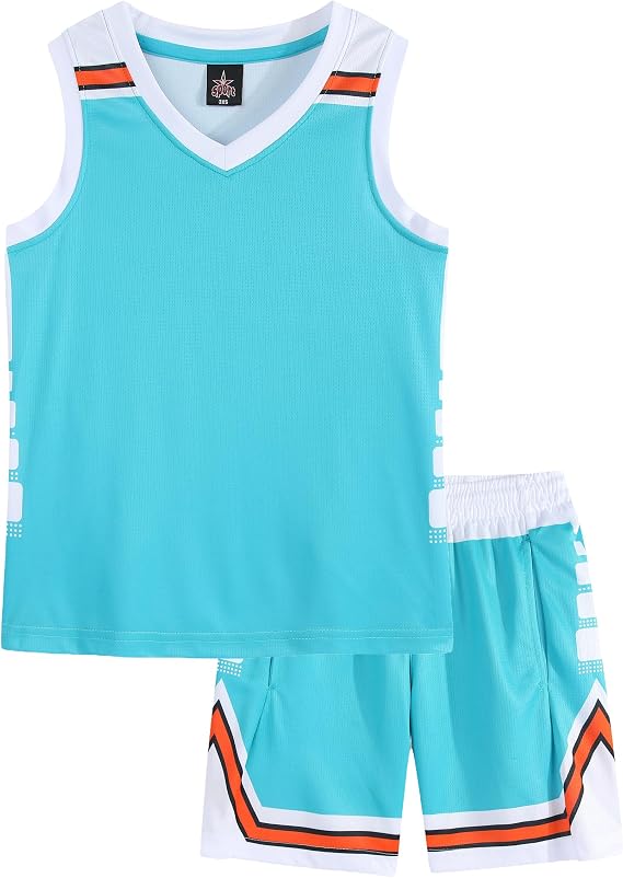 M2C Boys Girls Basketball Performance Tank Top and Shorts Set Jerseys Tracksuit