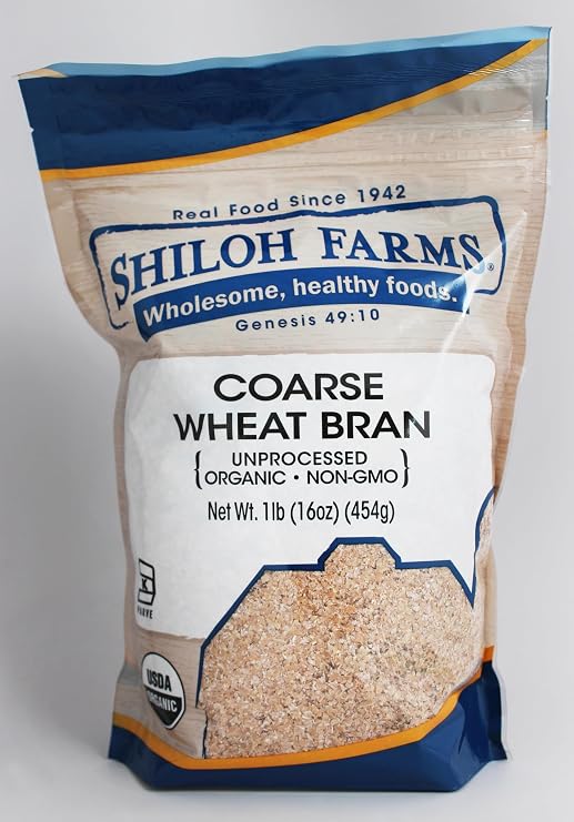 Shiloh Farms Organic Wheat Bran (Coarse) - 12 x 16 Oz | Certified Organic, All-Natural Ingredients