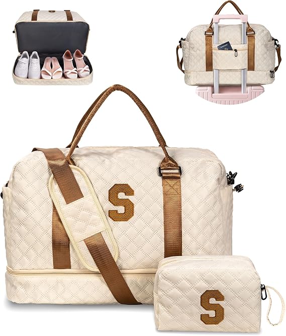 Gifts for Granddaughter-Girl Duffle Bag with Shoe Compartment