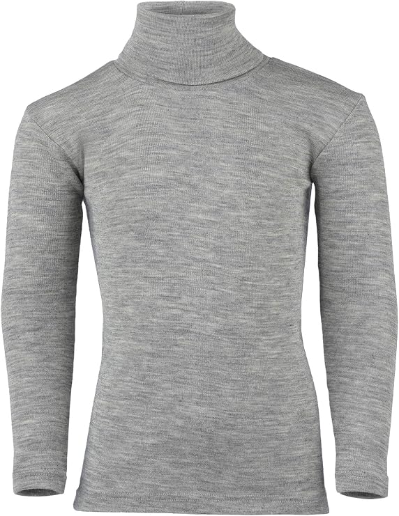 Engel Merino Wool Silk Children Turtleneck T-Shirt