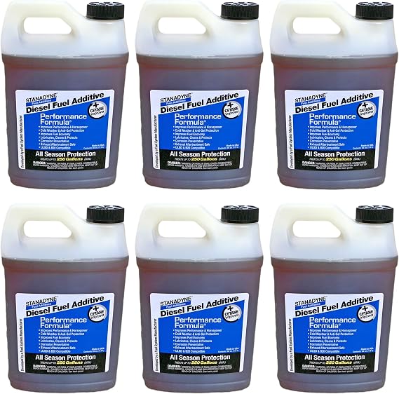 Stanadyne Diesel Fuel Additive Performance Formula All Season Protection, Half Gallon, Pack of 6