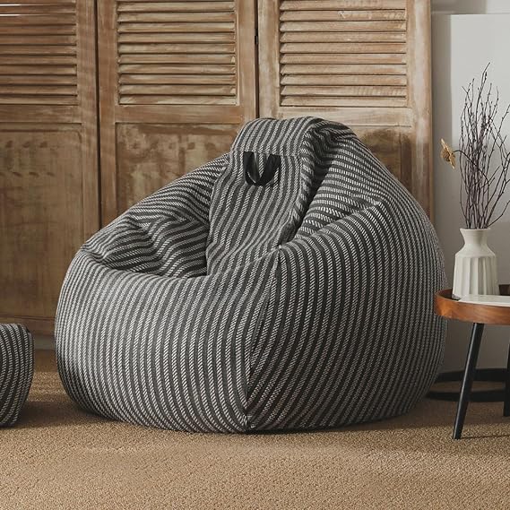 Bean Bag Bean Bag Chair,jumbo Bean Bag Large Bean Bags For Adults With Filling,jumbo Bean Bag Gaming Bean Bag Chair Fluffy Bean Bags Adult, Sack Bean Bag For Adults,Kids,Teens ( Color : Dark gray , Si