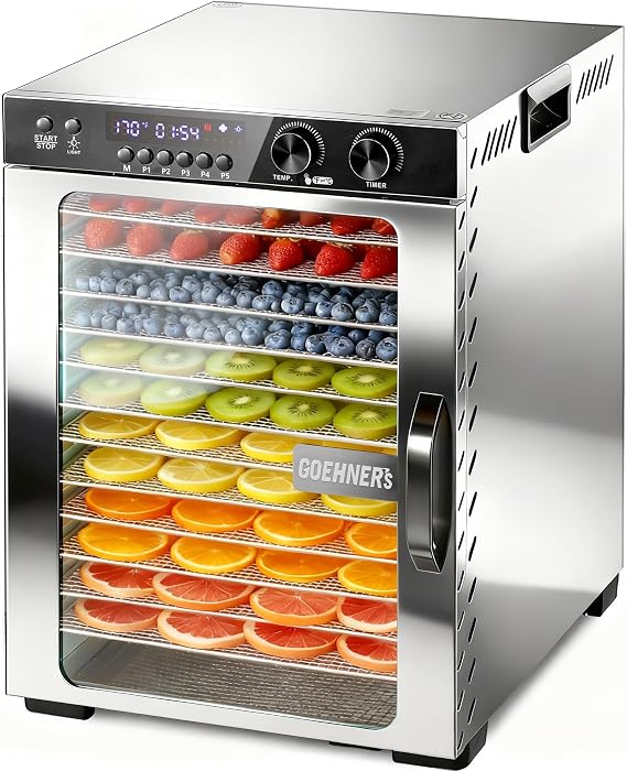 Commercial Large 12 Trays Food Dehydrator Machine, 11.6ft2 1100W