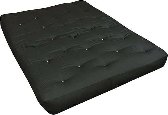 Gold Bond 4" All Cotton Futon Mattress, Duct, King, Black