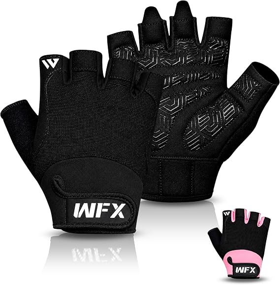 WFX Breathable Gym Gloves for Men & Women, Thick Padded Weight Lifting Gloves with Full Palm Protection & Excellent Grip Gift for Gym Exercise, Cycling, Weightlifting Training, Fitness