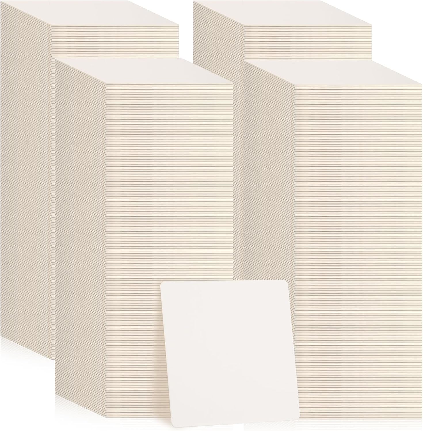 TaoBary 800 Pcs Disposable Paper Bar Coasters Bulk, 4 Inch Cardboard Coasters Square Blank for Drinks DIY Crafts Wedding White