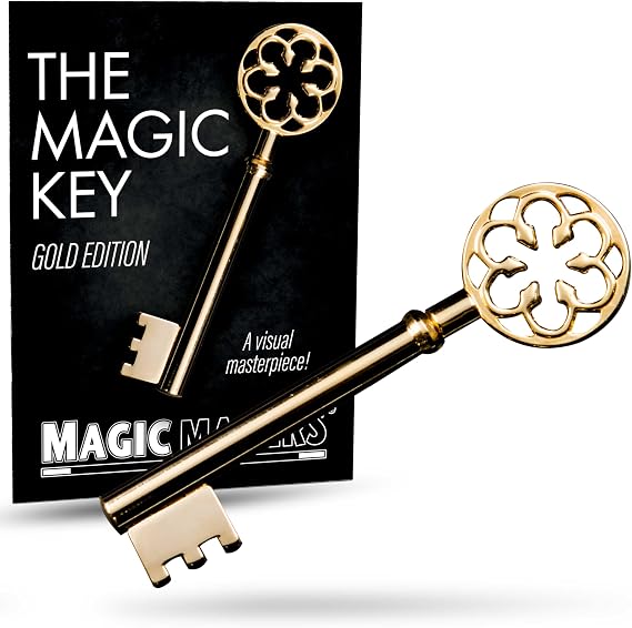 Magic Makers Golden Key- Precision Crafted Metal Prop for Close Up and Street Magic Performance