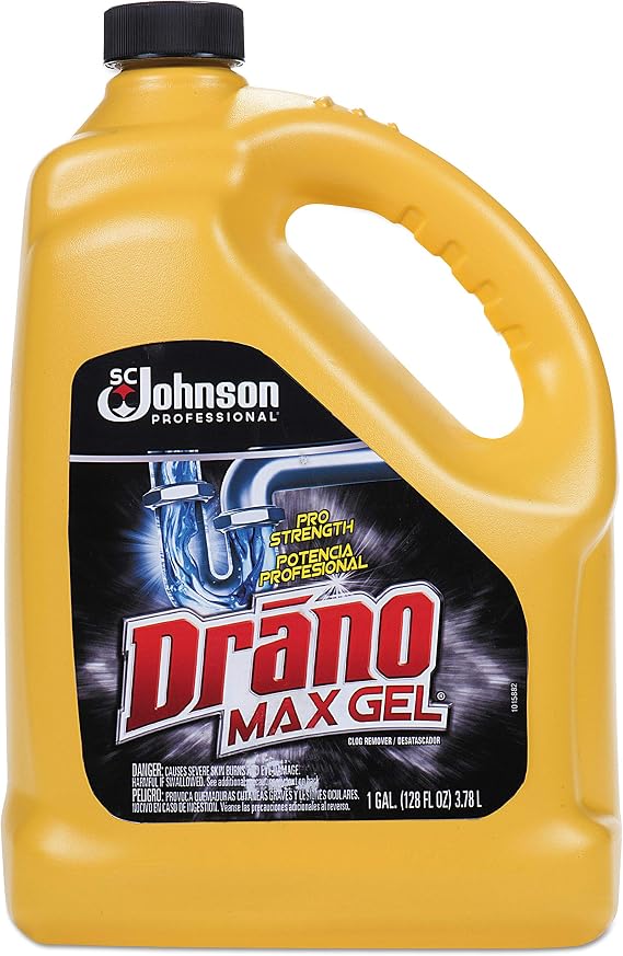 Drano Max Gel Clog Remover, Commercial Line, 128 oz