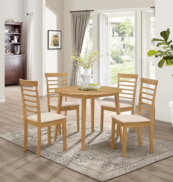 Hallowood Furniture Ledbury Small Drop Leaf Dining Table and Chairs Set 2