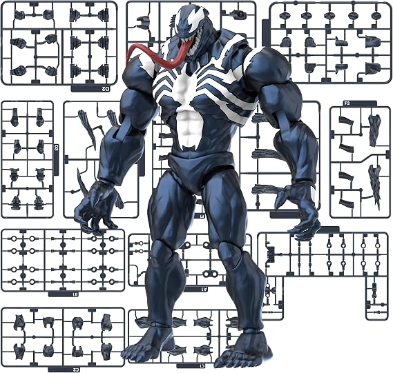 BLOKEES Champion Class - Marvel Rivals - Venom - 185 Pieces Model Kit - 6 Inch - 90 Points of Articulation - Assembly Required - No Tools - No Cutting - No Glue - No Paint - Age 14+
