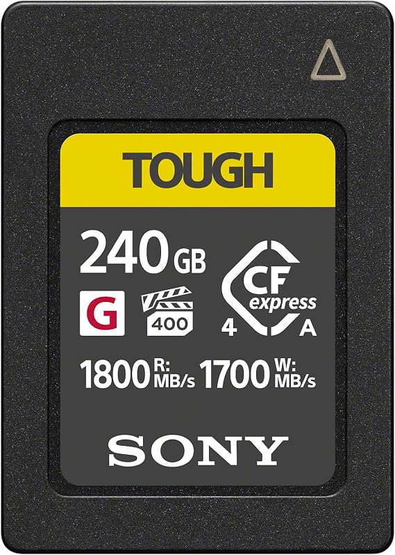 Sony 240GB Sert CFexpress Tip A Flash Bellek Kartı | Video Performansı Garantili VPG400 Yüksek Hızlı G Serisi (Okuma Hızı 1800 MB/s, Yazma Hızı 1700 MB/s) - CEA-G240T (240GB)