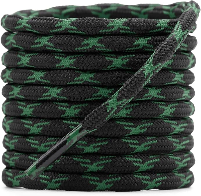 DELELE Round Hiking Boot Laces: 2 Pairs Outdoor Heavy Duty Work Shoe Laces