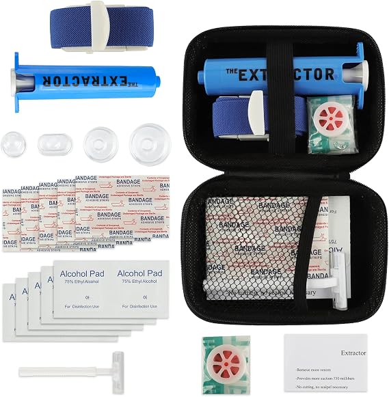 DLY Snake Bite Kit for Humans,Rattlesnake Bite Kit,Bee Sting Kit,Blue