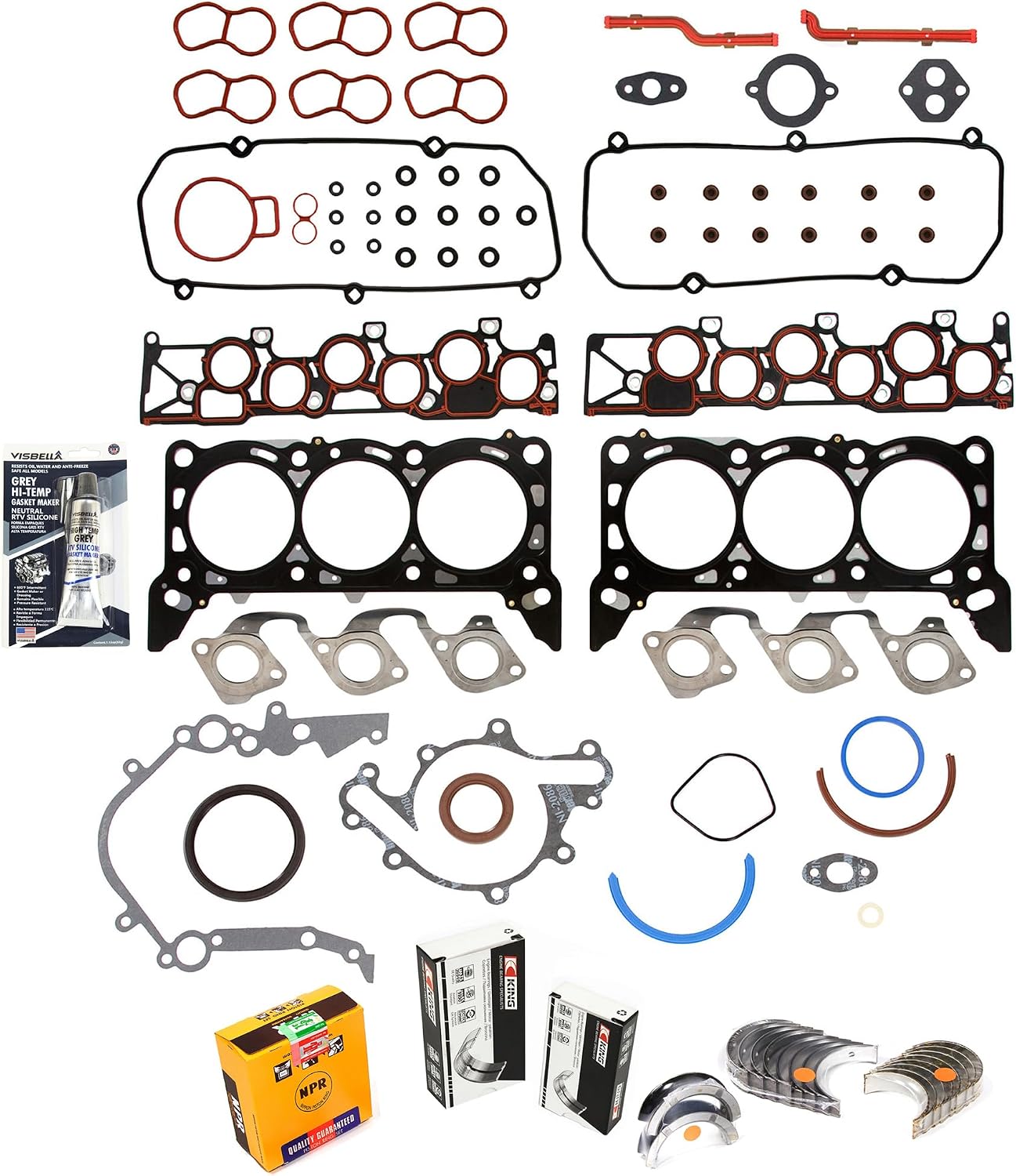 MA-9761263798-7 Engine Re-Ring Kit Fit w 4mm Intake Fit 97-98 Ford Winstar 3.8 OHV VIN 4
