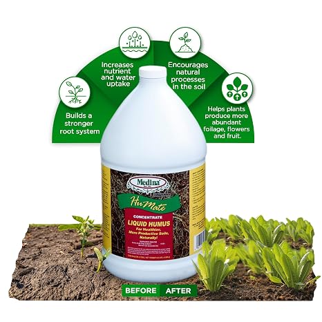 Medina Humate Liquid Humic Acid for Plants, 1 Qt, Covers 2000 Sq Ft