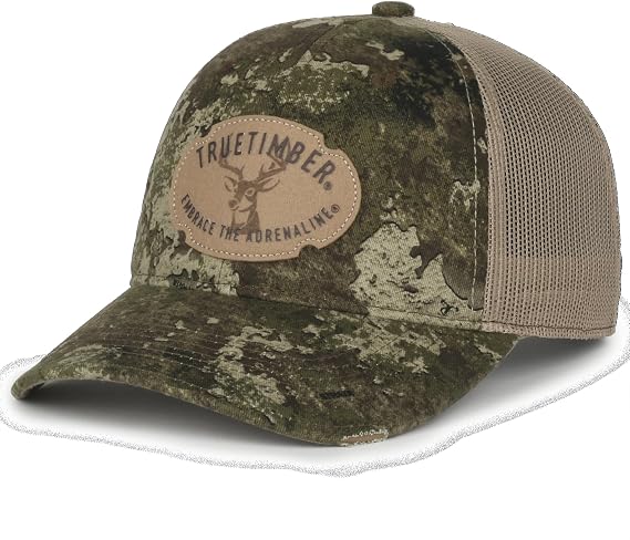 TrueTimber Whitetail Deer Logo Trucker Hat, Strata Camo