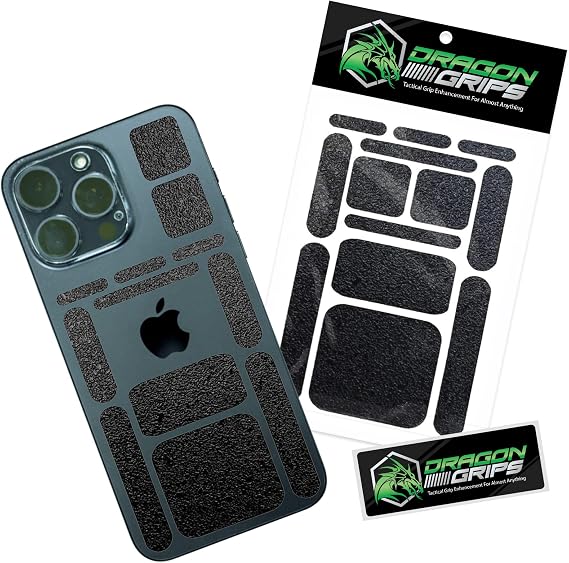 Dragon Grips 13pc Rubber Grip Tape, Non-Slip Adhesive Phone Grip Stickers