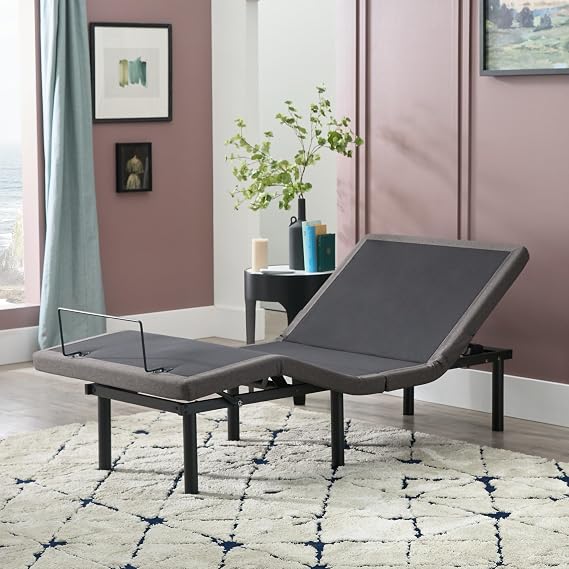 Lucid L600 Adjustable Bed Frame Zero Gravity Massage App, Twin XL