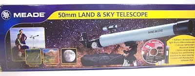 Meade 50mm AZ-P Altazimuth Refractor Telescope with 2 Plossl Eyepieces, Beginner-Friendly for Astronomy Enthusiasts and Outdoor Users