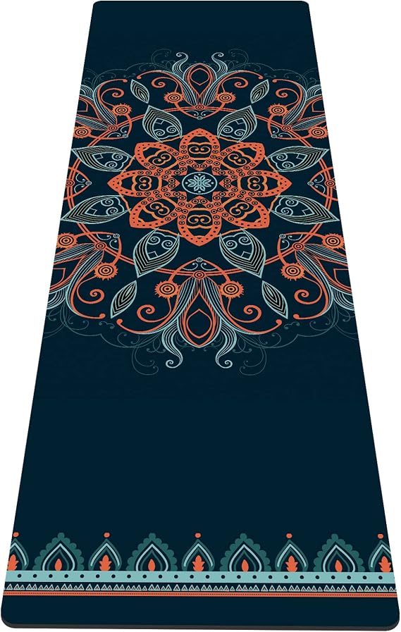 nuveti Yoga Mat Print Extra Thick TPE Non Slip Fitness Exercise Mat with Carrying Bag,72"x24" Extra Thick 6MM Exercise & Workout Mat for Yoga, Pilates Fitness and Floor Exercises