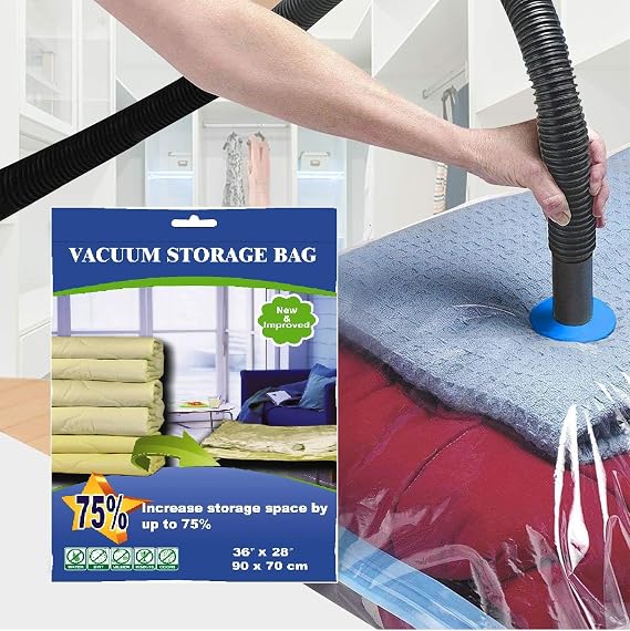60 PACK Vacuum Seal Storage Bag Space Saver MEDIUM size Quantity Discount