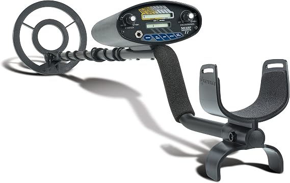 Bounty Hunter Sharp Shooter II Metal Detector for Adults and Kids with LCD Display, Auto Notch, and Discrimination Control Ideal for Coins, Jewelry, Relics