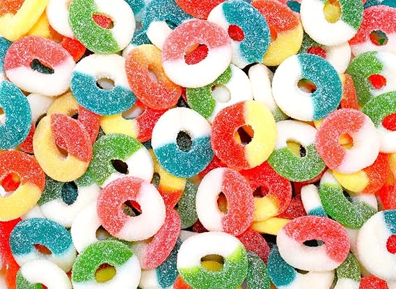 Assorted Gummy Rings Bulk Candy, Gourmet Bulk Assorted Mix, 1 lb