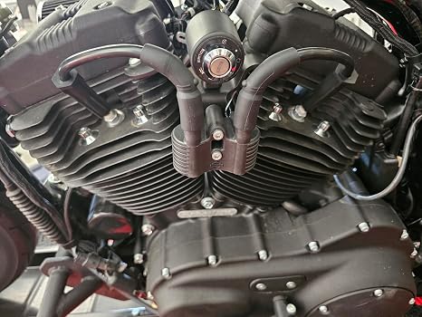 JBSporty 10mm Dragon Fire Short Wires for Coil Relocation to fit Harley Davidson Sportster 72 48 Iron Roadster Red Black Orange or Gray