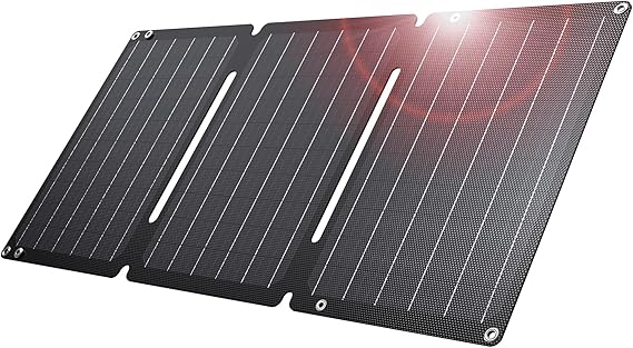 BigBlue 30W Portable Solar Panel with Fast-Charging USB-A/USB-C/DC Outputs