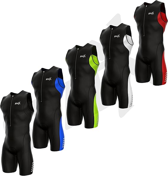 Sparx Men's Elite Triathlon Suit Triathlon Suit Speedsuit Skin Suit Swim Bike Run Triathlon Race Suit