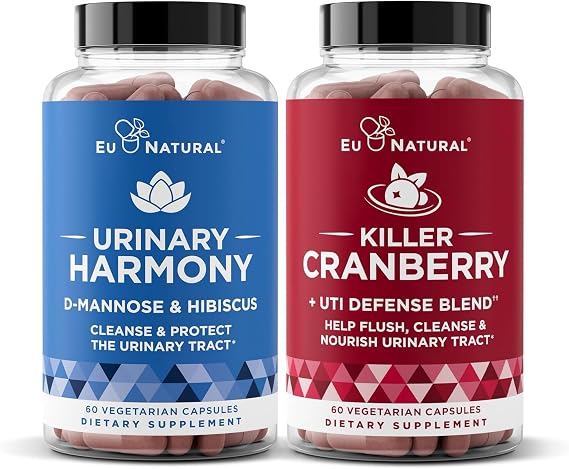 Women's Urinary Tract Bundle with Cranberry + D-Mannose, 2 x 60 Ct