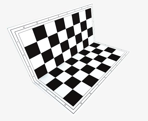 Plastic Chessboard Field Size 57 mm Foldable Black/White