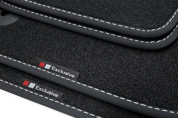 teileplus24 EF206 Floor Mats Rubber Mats Exclusive-line Design Compatible with VW Tiguan 1 5N 2007-2016