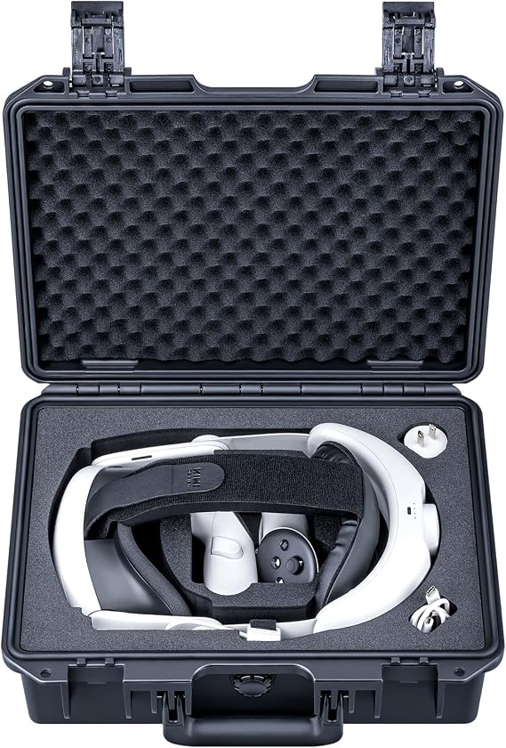 Lykus Titan OQ210 Hard Case for Quest 3S/3 and Kiwi Design K4 Strap