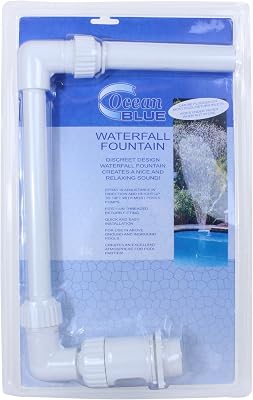 Ocean Blue Water Products Waterfall Wall Mounted Swimming Pool Fountain For Above and Below Ground Swimming Pools