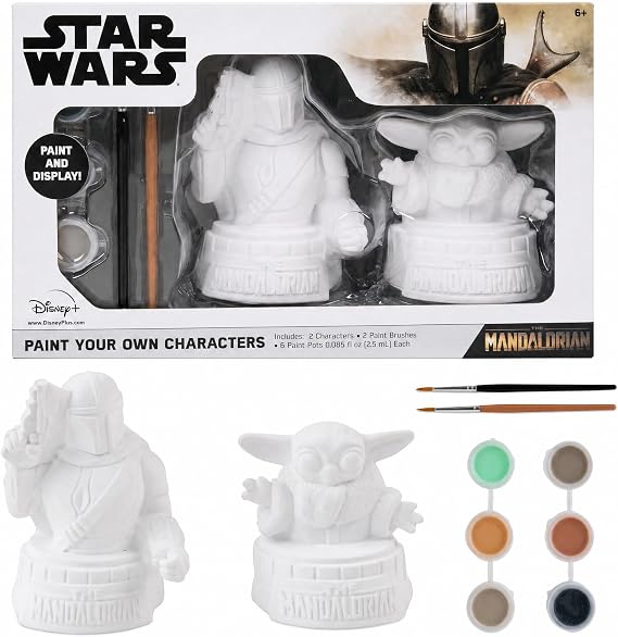 Star Wars Mandalorian Baby Yoda Paint Your Own Figurines Arts and Crafts Set for Boys and Girls