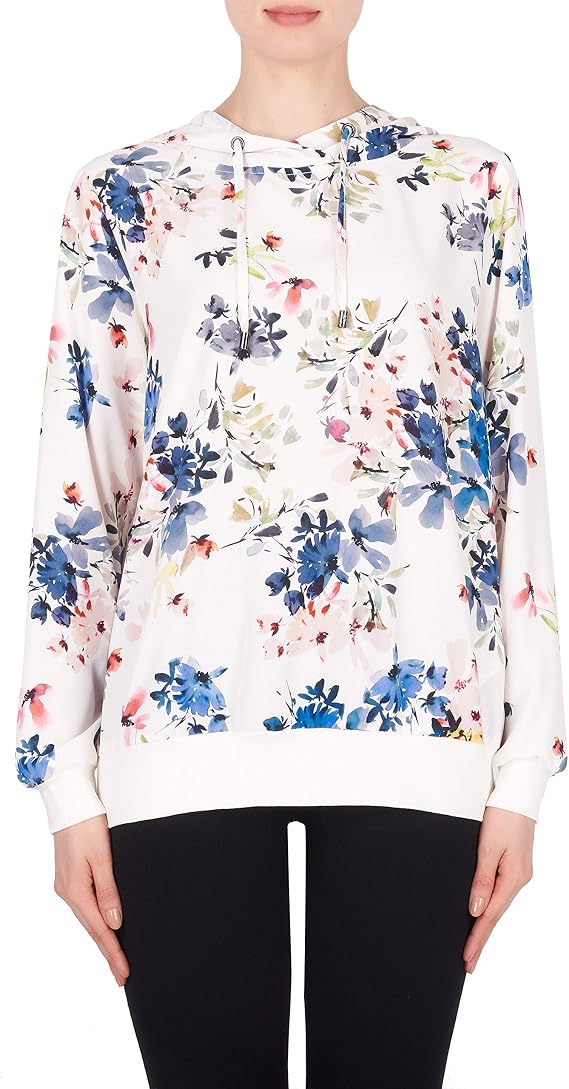 Joseph Ribkoff Off White & Multi Top/Hoodie Style 191624 - Spring 2019 (12)