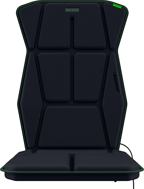 Razer Freyja - Sensa HD haptikli oyun koltuk minderi (HyperSpeed Kablosuz ve Bluetooth, oyun ve ofis koltukları için, Synapse aracılığıyla haptik EQ, 101cm x 40cm x 5cm) Siyah