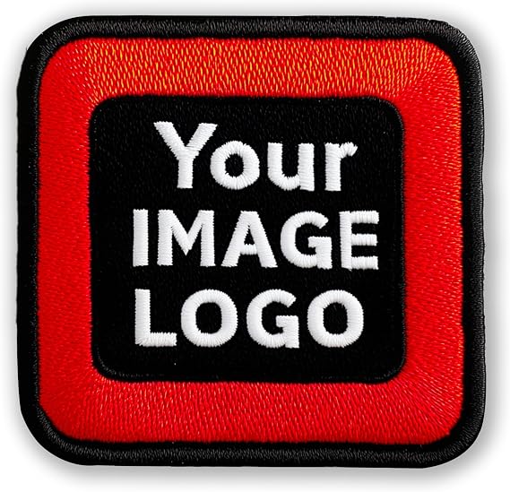 Custom Embroidered Logo Patches - Personalized Iron-On, Sew-On, or Hook & Loop Patches - Custom Image Patch for Apparel, Clothing, Backpacks, Hats, Bags - Gift for Birthdays, Christmas
