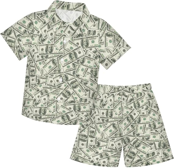 Little & Big Boy's Button Down Hawaiian Shirts Set